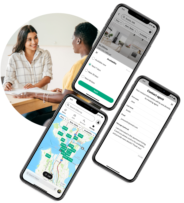 B2C Rentals - UX and lifestyle montage
